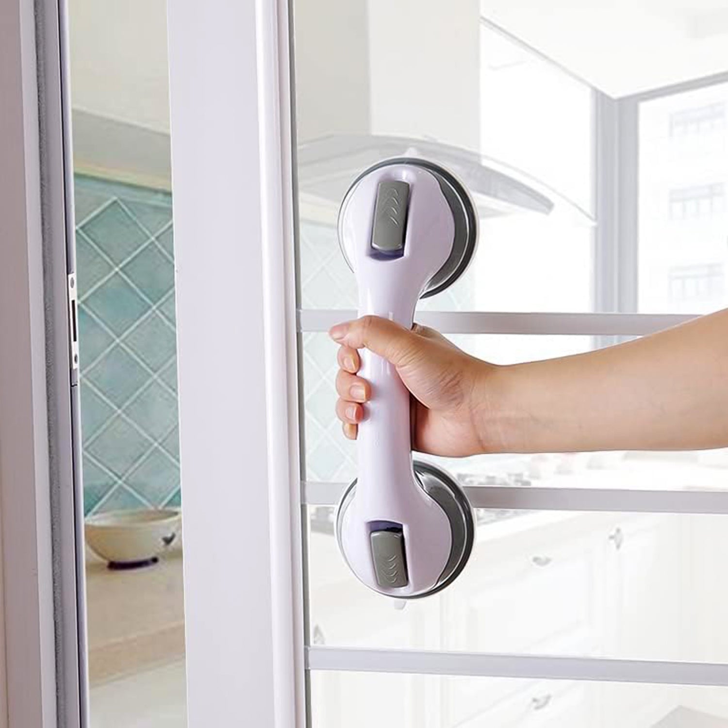 Suction Grab Bar Handle for Bathroom Safety (1 Pc) Suction Grab Bar Handle for Bathroom Safety (1 Pc)